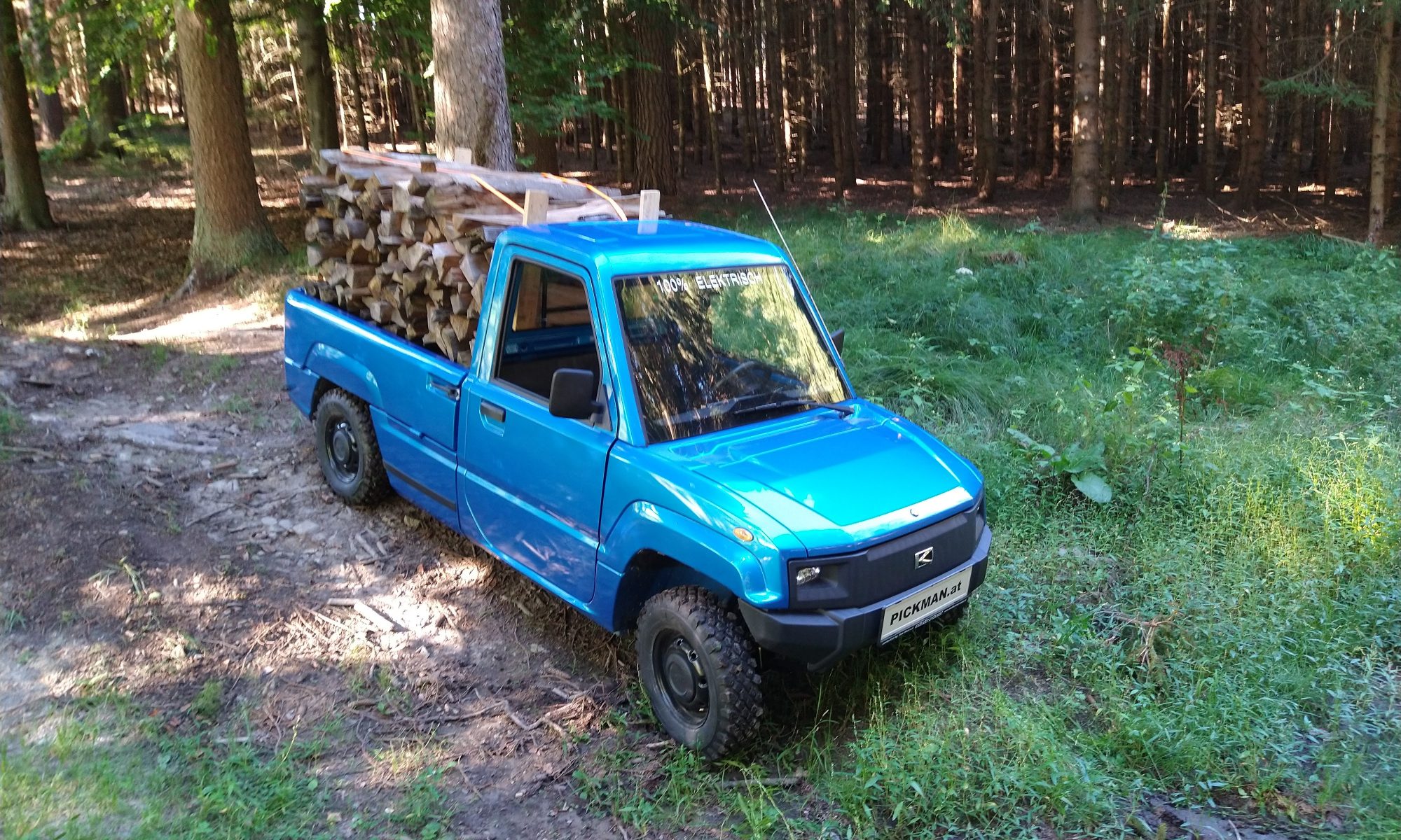 Das Pickman Elektroauto bei der Arbeit!